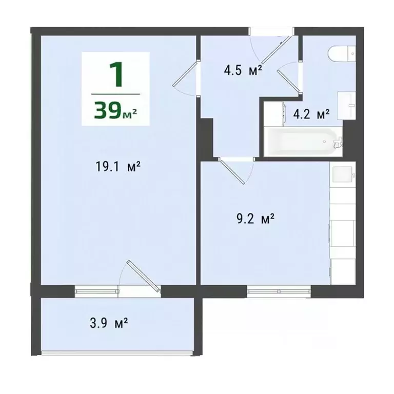 1-к кв. Омская область, Омск Сады Наука мкр, с1 (37.0 м) - Фото 0