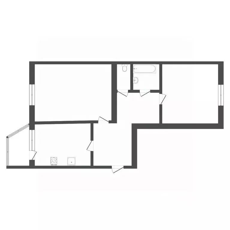 2-к кв. Тюменская область, Тюменский муниципальный округ, Винзили рп ... - Фото 2