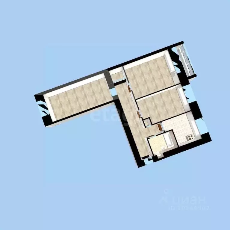 3-к кв. Башкортостан, Уфа Революционная ул., 109 (58.9 м) - Фото 2