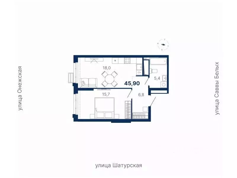 1-к кв. Свердловская область, Екатеринбург ул. Шатурская (45.9 м) - Фото 0