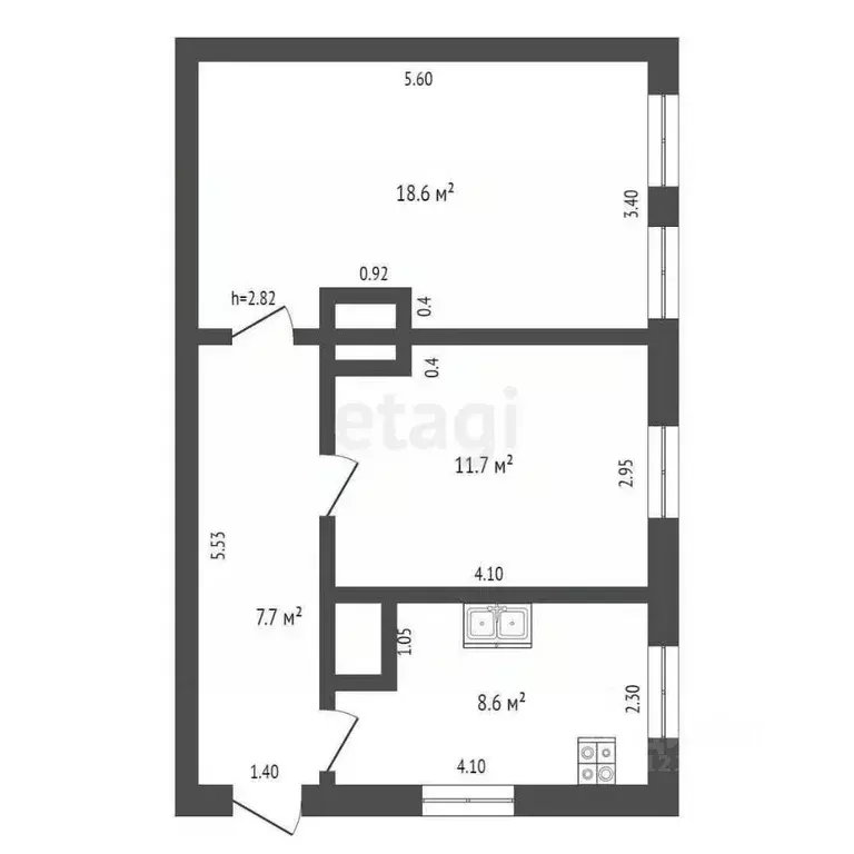 2-к кв. Архангельская область, Котлас ул. Ломоносова, 21 (46.6 м) - Фото 0