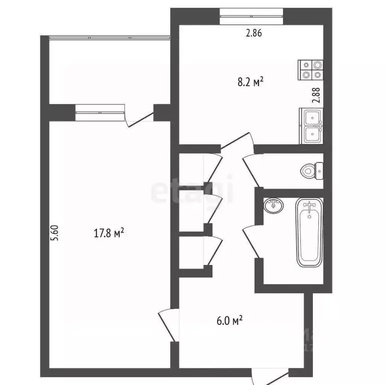 1-к кв. Ямало-Ненецкий АО, Новый Уренгой Дружба мкр, 2/1 (37.2 м) - Фото 2