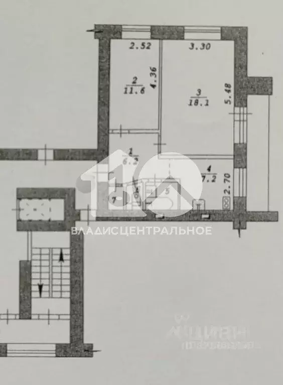 2-к кв. Новосибирская область, Новосибирск ул. Фрунзе, 55 (47.6 м) - Фото 1
