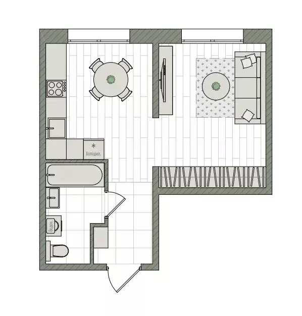 1-комнатная квартира: Киров, Прибрежный бульвар, 6 (33 м) - Фото 1