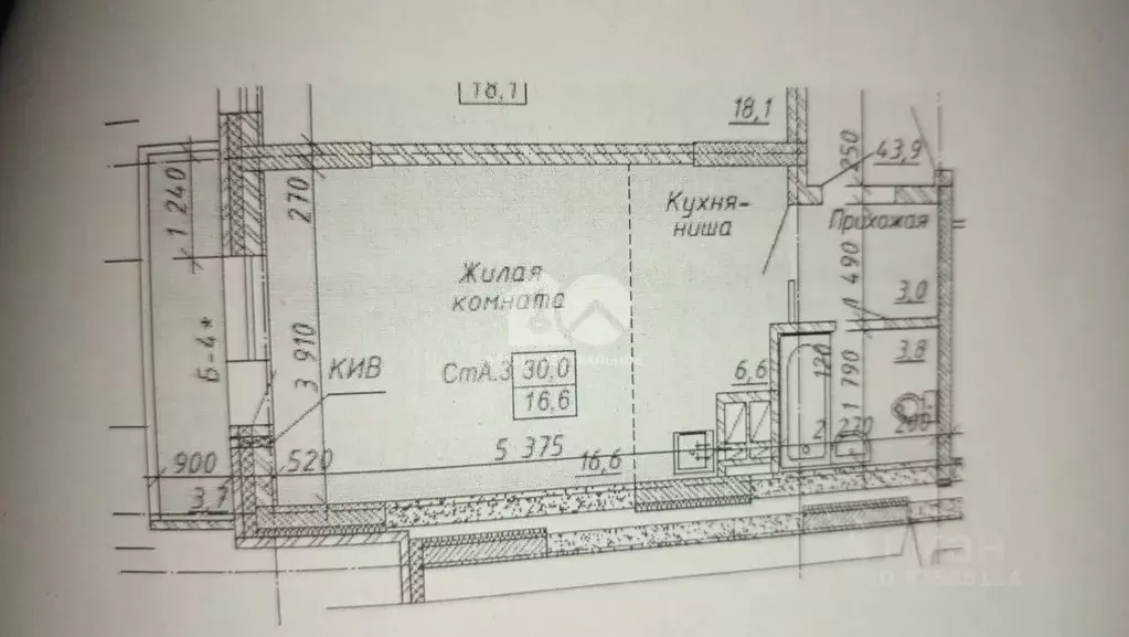 Студия Новосибирская область, Бердск ул. Ленина, 114 (30.0 м) - Фото 2