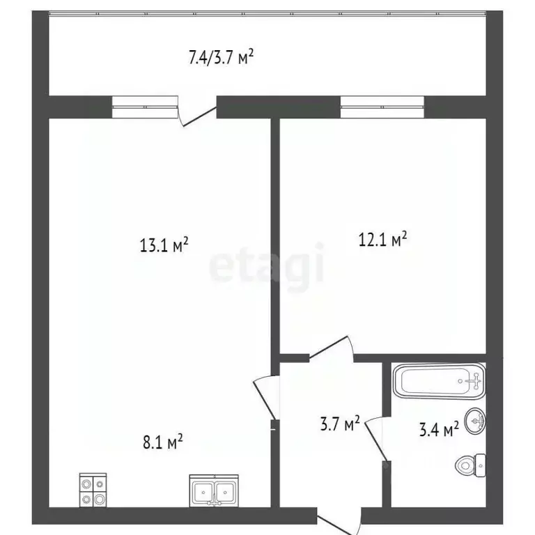 1-к кв. Вологодская область, Вологда ул. Чернышевского, 110Ак1 (44.1 ... - Фото 2