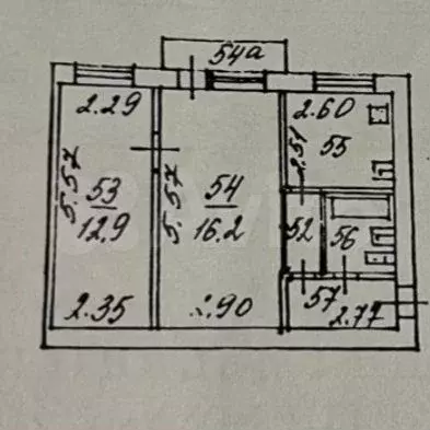 2-к. квартира, 44 м, 2/5 эт. - Фото 1