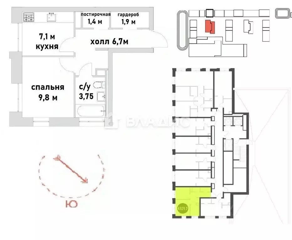 1-к кв. Москва Автомобильный проезд, 4 (31.0 м) - Фото 2