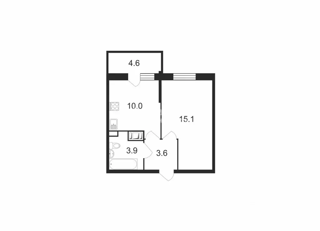Студия Санкт-Петербург 1-й Предпортовый проезд, 13 (33.6 м) - Фото 1