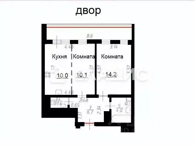 2-к кв. Санкт-Петербург ул. Георгия Гречко, 1 (46.4 м) - Фото 1