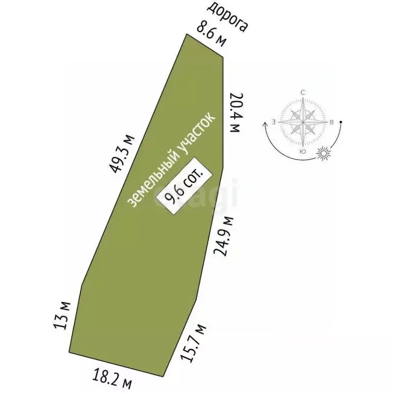 Участок в Вологодская область, Череповец Матуринская ул. (9.64 сот.) - Фото 1