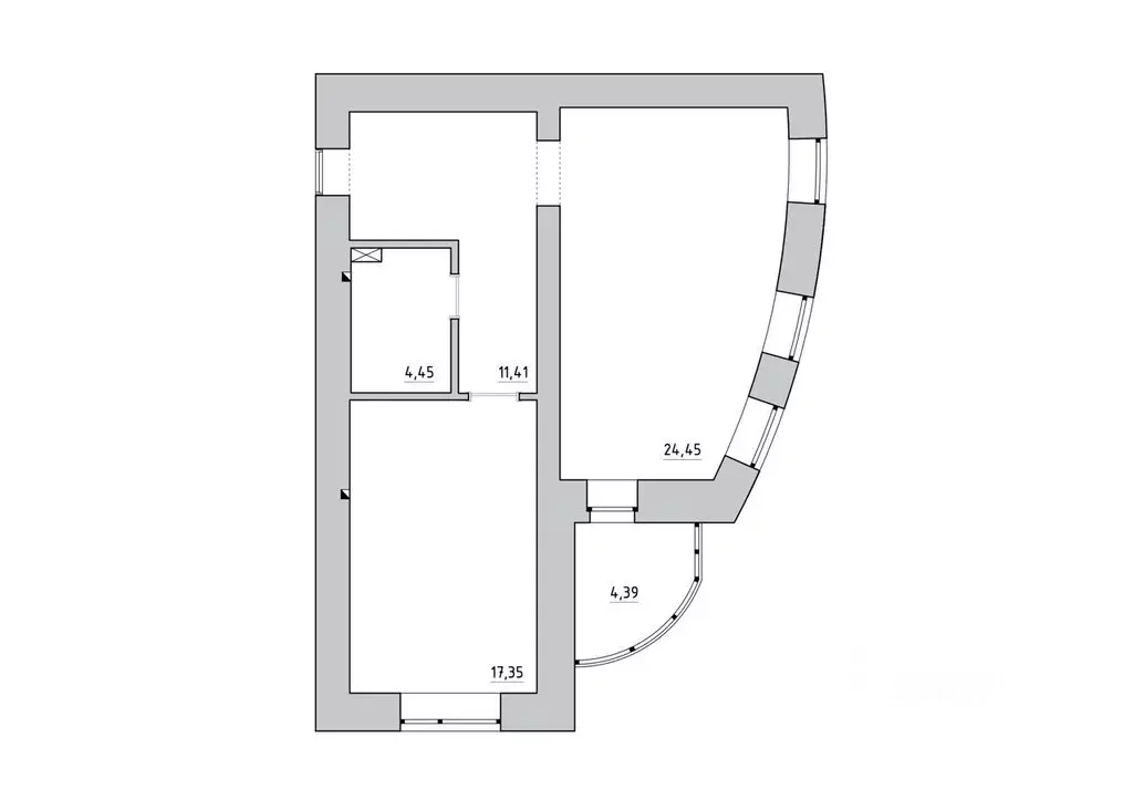 1-к кв. Воронежская область, Воронеж ул. 20-летия Октября, 66А (58.0 ... - Фото 1