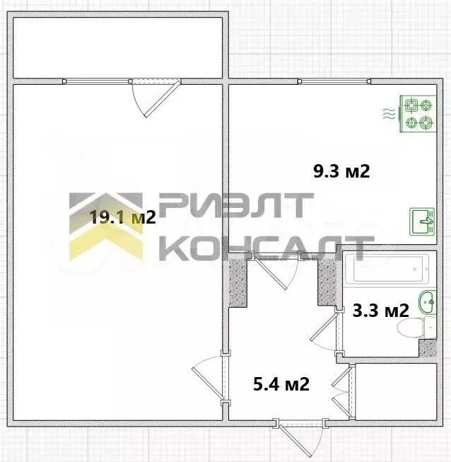 1-к. квартира, 37,5 м, 10/10 эт. - Фото 0
