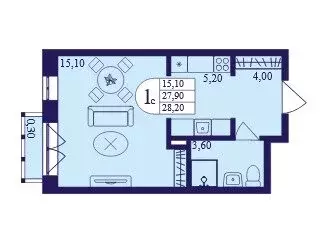 Квартира-студия: Балашиха, микрорайон Железнодорожный, улица ... - Фото 1