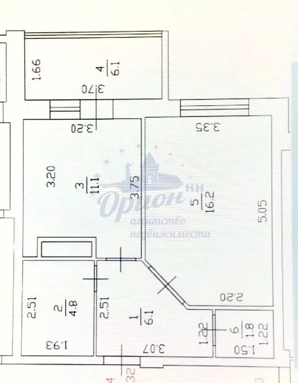 1-к кв. Нижегородская область, Нижний Новгород ул. Родионова, 191к1 ... - Фото 2