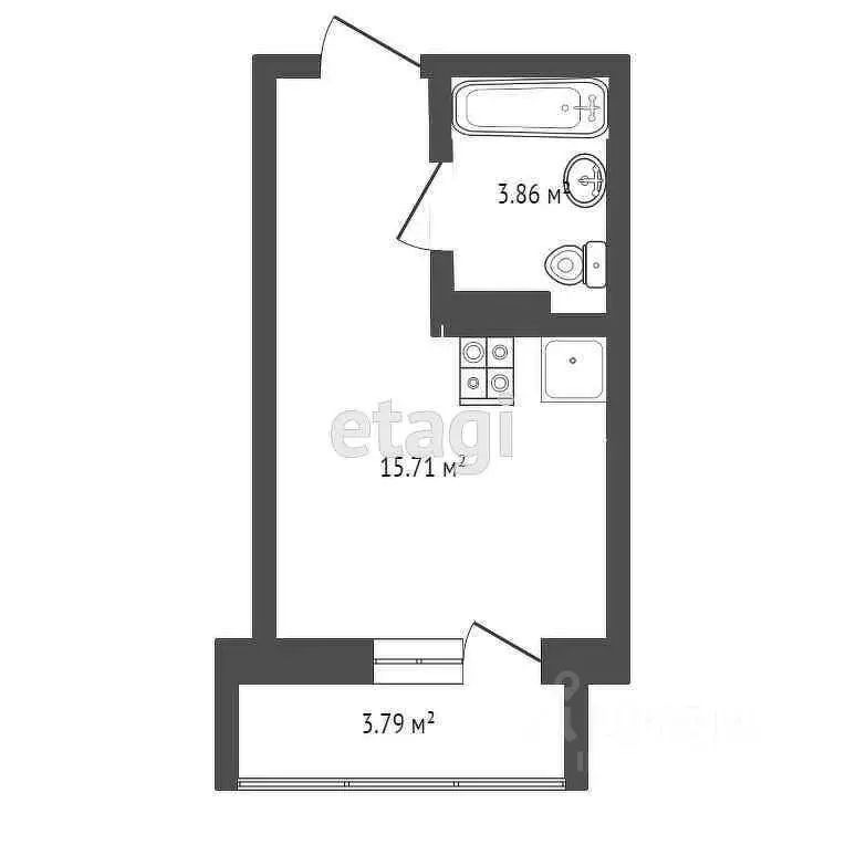Студия Тюменская область, Тюменский район, д. Патрушева ул. Александра ... - Фото 1