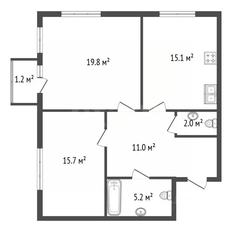 2-к кв. Санкт-Петербург Ярославский просп., 27 (68.0 м) - Фото 2