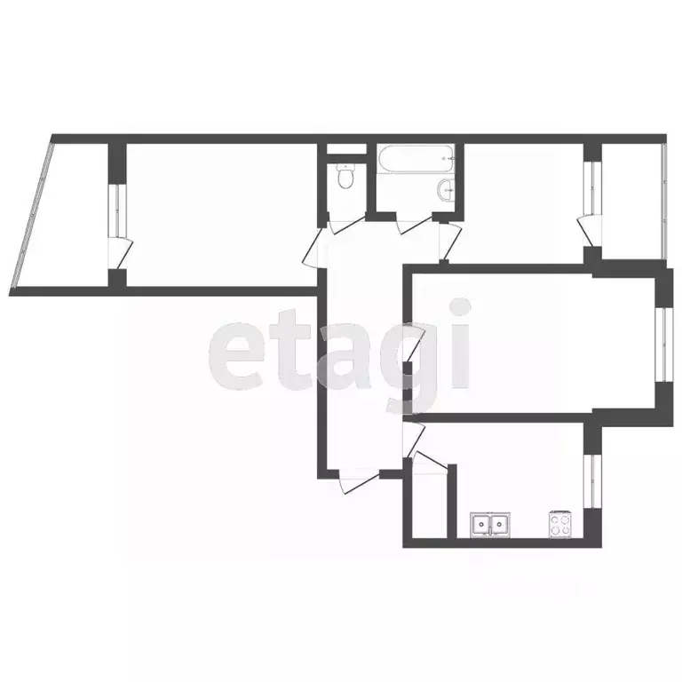 3-к кв. Крым, Симферополь ул. Ковыльная (60.0 м) - Фото 0