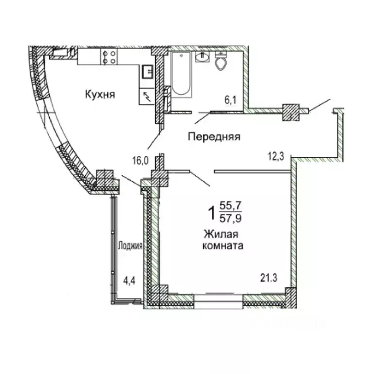 1-к кв. Приморский край, Владивостокский городской округ, пос. ... - Фото 0