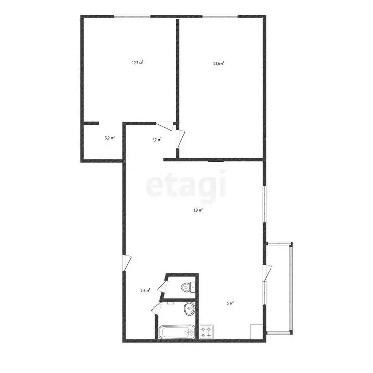 2-комнатная квартира: Ижевск, улица Баранова, 83 (58 м) - Фото 1