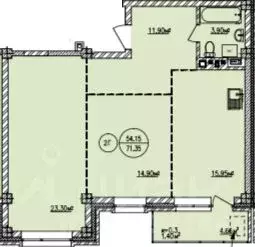 2-к кв. Иркутская область, Шелехов 5-й кв-л, 1 (74.61 м) - Фото 1