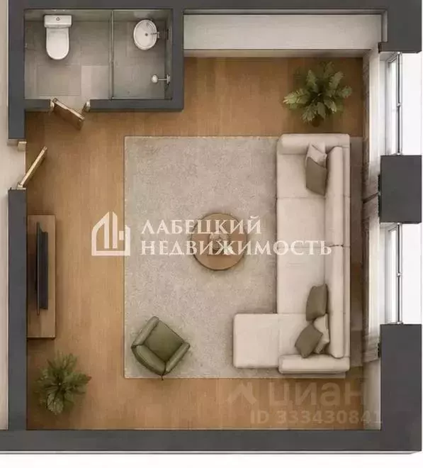 Студия Санкт-Петербург Территория Фарфоровский ПОСТ, 52 (19.6 м) - Фото 2