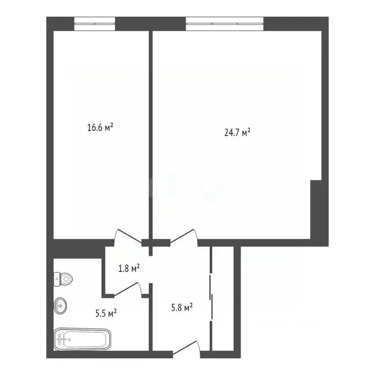 2-к кв. Красноярский край, Красноярск ул. Апрельская, 6 (54.4 м) - Фото 2
