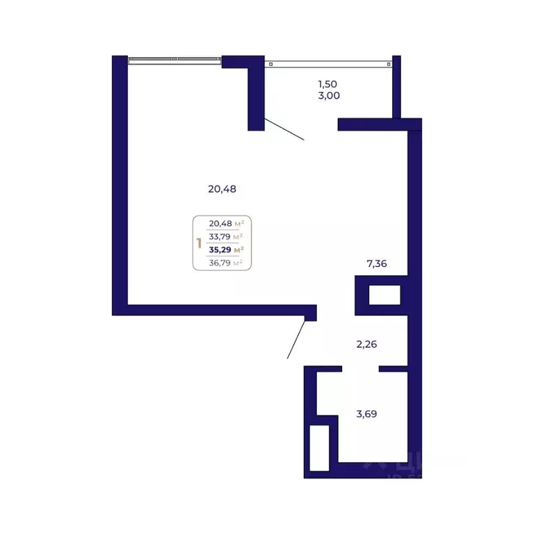 1-к кв. Башкортостан, Уфа Затон-Восточный жилрайон, Паруса жилой ... - Фото 1