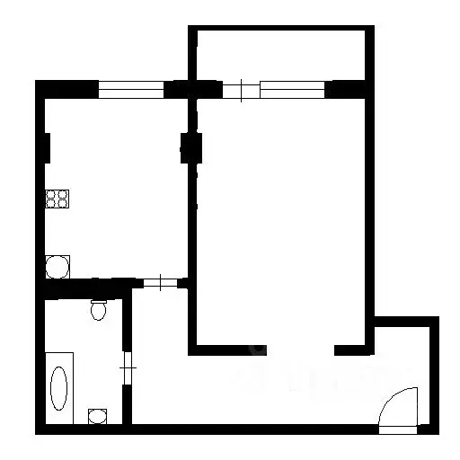 1-к кв. Челябинская область, Челябинск ул. Братьев Кашириных, 68 (42.2 ... - Фото 2