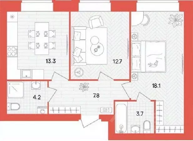 2-к кв. Пензенская область, Пензенский район, Мичуринский сельсовет, ... - Фото 1