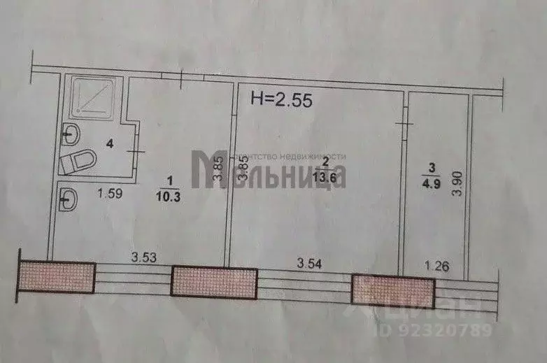 1-к кв. Волгоградская область, Волжский Молодежная ул., 30 (31.7 м) - Фото 2