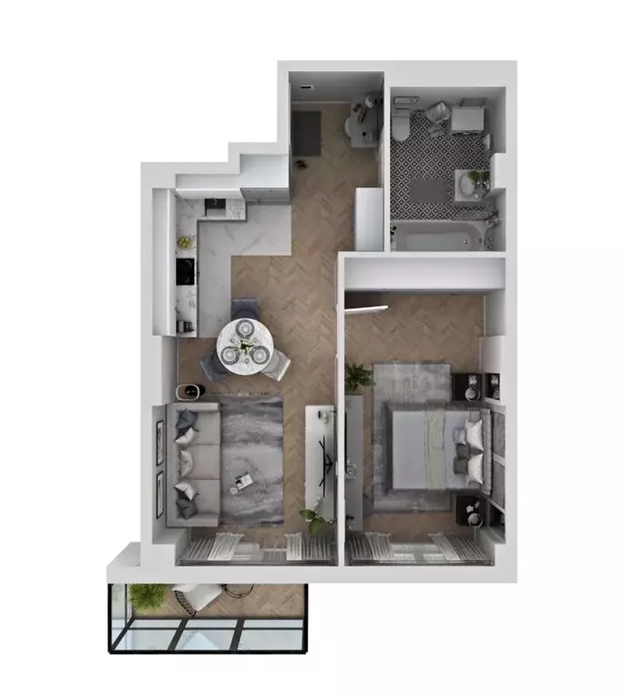 2-к кв. Саха (Якутия), Якутск Вилюйский тракт, 4-й км, 3/1 (46.0 м) - Фото 1