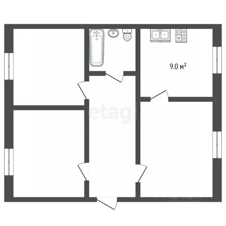 3-к кв. Московская область, Воскресенск Лопатинский мкр, ул. Андреса, ... - Фото 2