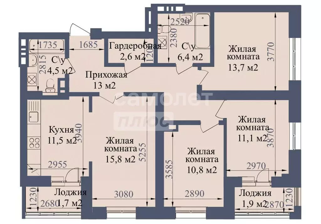 4-комнатная квартира: Абакан, проспект Ленина, 49 (93.2 м) - Фото 0