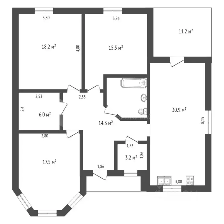Коттедж в Тюменская область, Тюмень 4-й Салаирского тракта км (122 м) - Фото 1