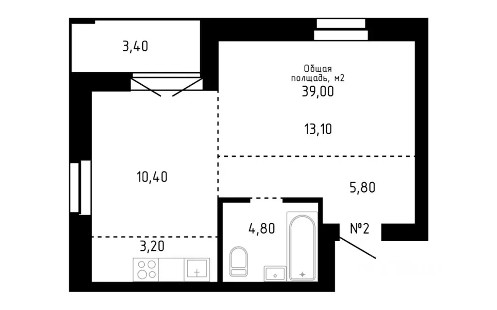 2-к кв. Алтайский край, Барнаул ул. Никитина, 12 (39.0 м) - Фото 0