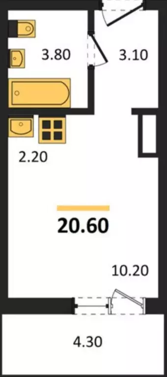 Продаётся квартира-студия, 20.6 м - Фото 0