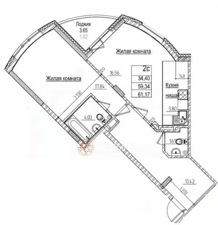 1-к кв. Новосибирская область, Новосибирск ул. Дуси Ковальчук, 242 ... - Фото 1