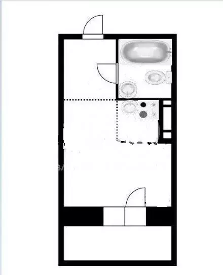 Квартира-студия: посёлок Садовый, микрорайон Околица, 6 (22 м) - Фото 1