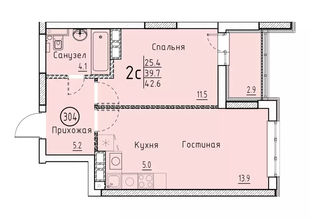 Квартира-студия: Энгельс, ул. Марины Расковой (42.6 м) - Фото 0