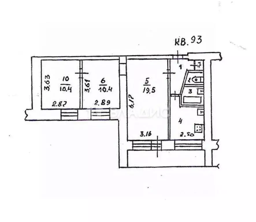 3-к кв. Владимирская область, Владимир просп. Ленина, 28А (54.7 м) - Фото 2