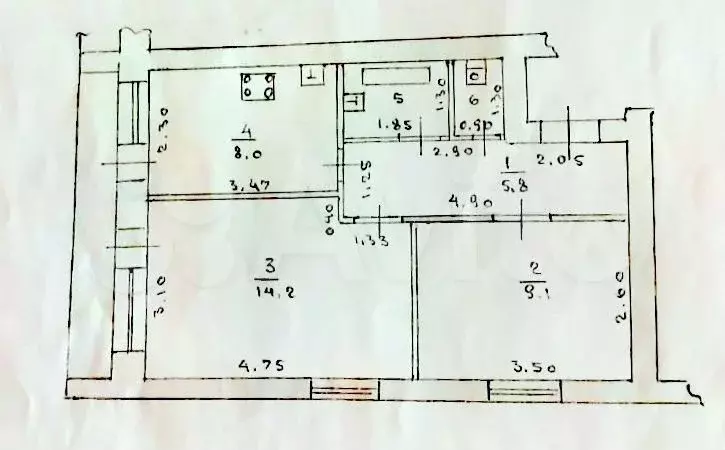 2-к. квартира, 40,7 м, 2/2 эт. - Фото 0