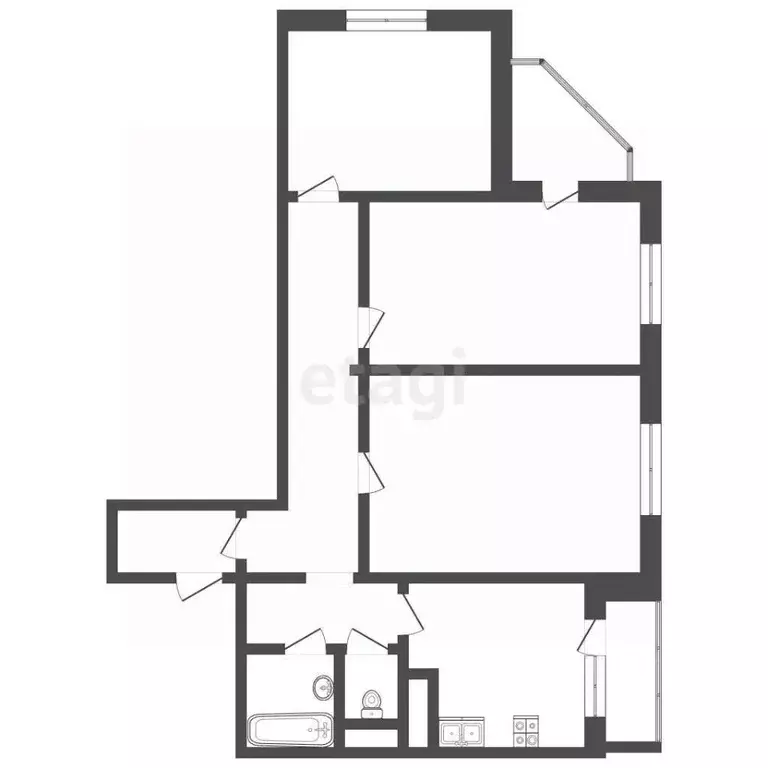 3-к кв. Ростовская область, Ростов-на-Дону просп. Маршала Жукова, 31 ... - Фото 2