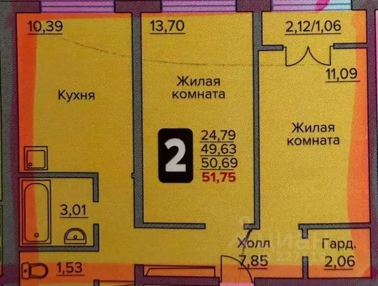 2-к кв. Московская область, Красногорск городской округ, д. Глухово ... - Фото 2