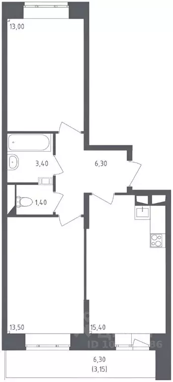2-к кв. Московская область, Люберцы Зенино ЖК Самолет мкр, ул. Камова, ... - Фото 2