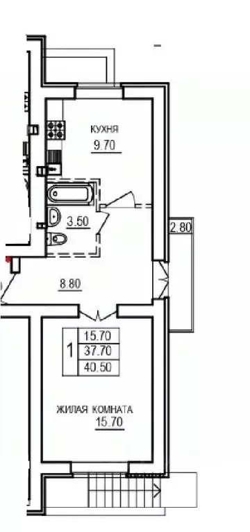 1-к кв. Саратовская область, Саратов ул. 1-я Благодатная, 3 (40.5 м) - Фото 1