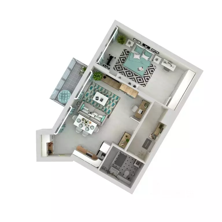 2-к кв. Липецкая область, Липецк Минская ул., 6Б (56.6 м) - Фото 1