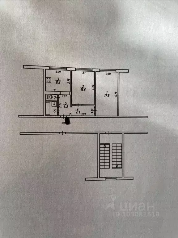 2-к кв. Калужская область, Калуга Воинский пер., 6 (52.0 м) - Фото 2