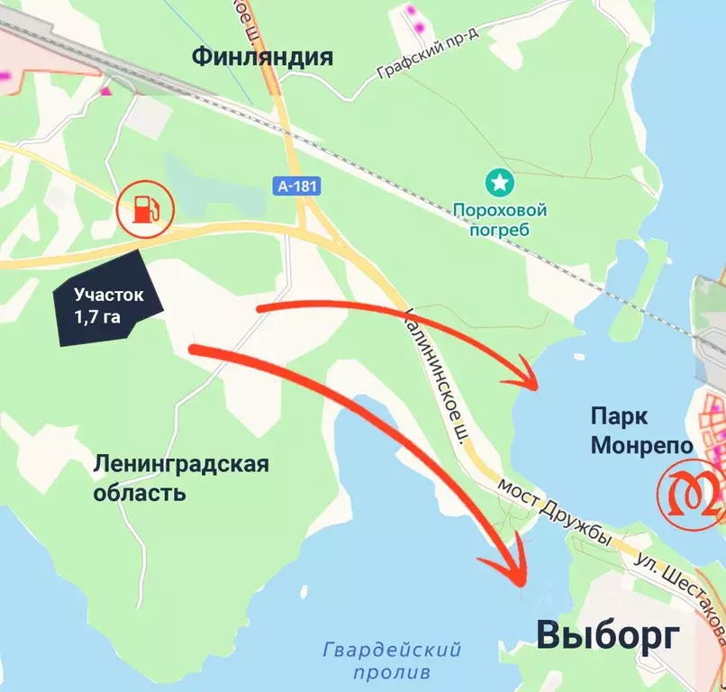 Участок в Ленинградская область, Выборг ул. Дача Охотников (1.7 га.) - Фото 2