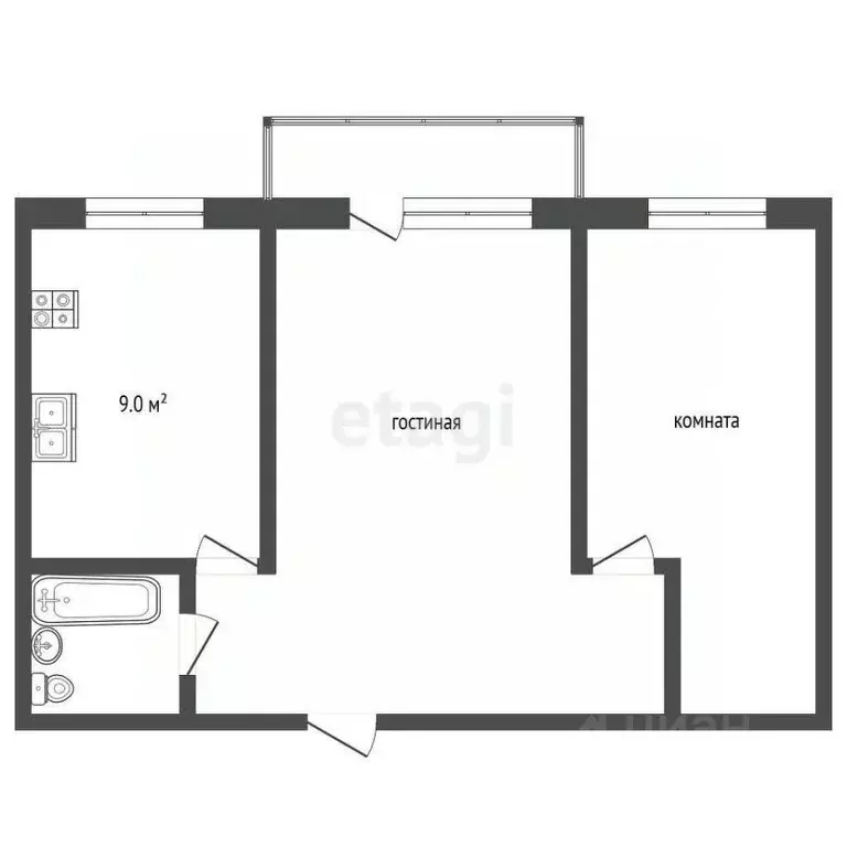 2-к кв. Саратовская область, Саратов ул. Имени Николая Чихарева, 10 ... - Фото 2